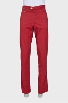 Men's red trousers