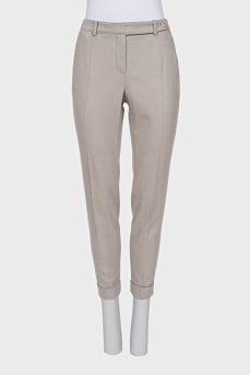Tapered cashmere trousers
