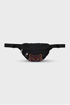 Men's waist bag with signature embroidery