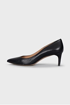 Чорні туфлі на підборах kitten heel
