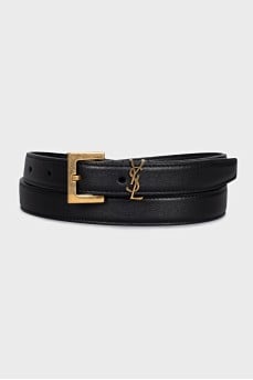 Belt with gold logo