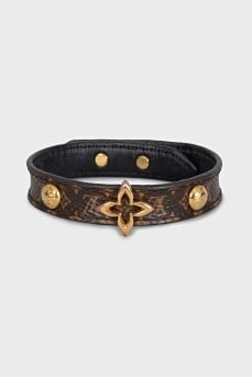Monogrammed canvas bracelet