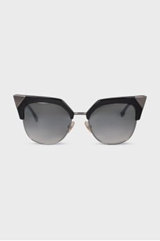 Browline sunglasses with shaped temples
