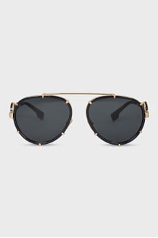 Black and gold aviator sunglasses
