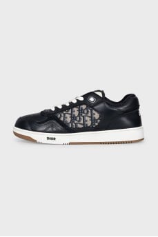 Men's printed leather sneakers
