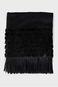Black scarf with decor