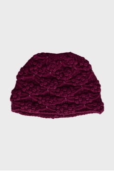 Knitted hat made of cashmere and wool