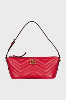 Quilted bag with gold logo