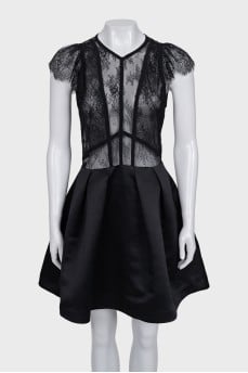 Dress with a lace top