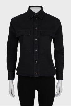 Black denim shirt
