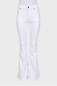 Mid-rise flared jeans