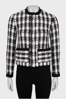 Black and white checkered jacket