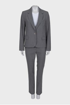 Gray wool suit with trousers