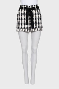 Black and white shorts
