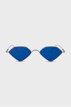 Blue thin-frame sunglasses