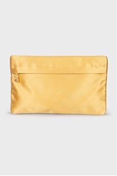 Cosmetic bag made of satin fabric