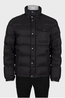 Men's black jacket with patch pocket