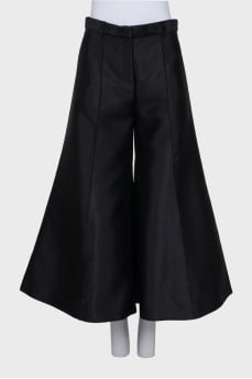 Black flared trousers