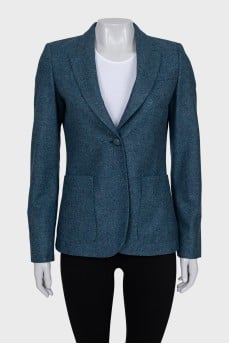 Green button-down jacket