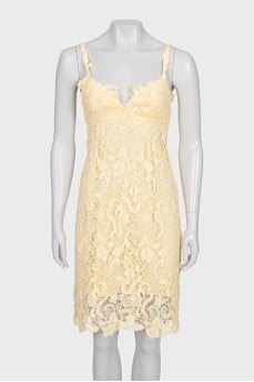 Lace dress with thin straps