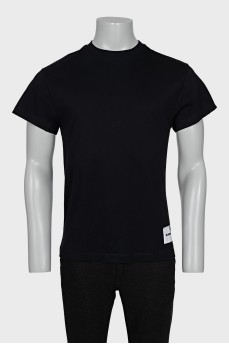 Men's black T-shirt with a patch