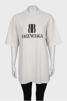 Loose fit t-shirt with brand logo