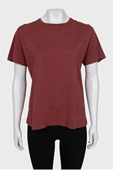 Straight-cut T-shirt with a round neck