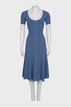 Blue ribbed dress