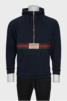 Men's zip-up hoodie with logo