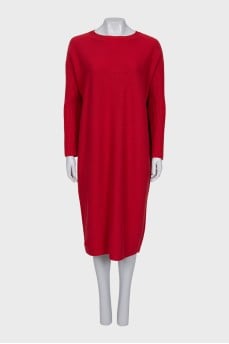 Straight red dress