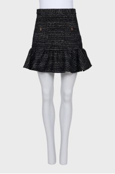 Mini skirt with frill