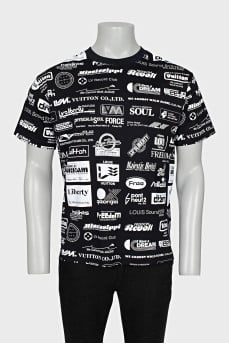 Men's straight printed T-shirt