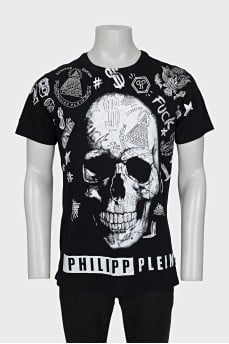 Men's T-shirt with skull print