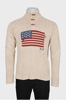 Men's button-down sweater
