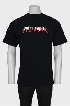 Men's T-shirt with slogan on the front