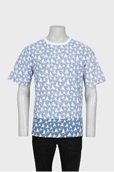 Men's blue printed t-shirt