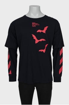 Men's sweatshirt with a red print