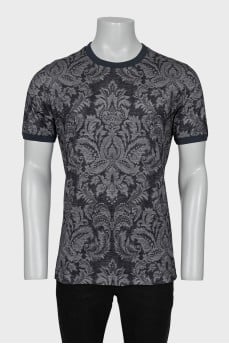 Men's gray printed t-shirt