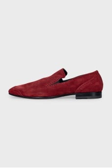 Men's red suede shoes