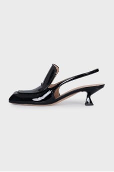Patent leather slingbacks
