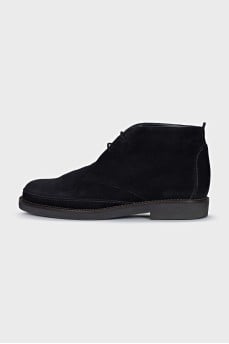 Black suede boots