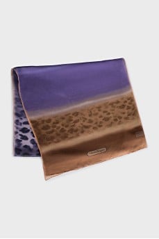 Animal print silk scarf