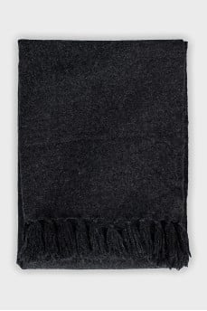 Cashmere scarf with fringe