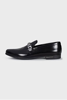 Men's loafers with silver decor