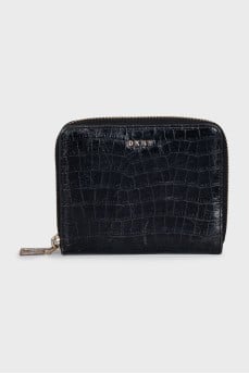 Black zippered wallet