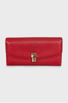 Red leather wallet