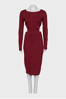 Long sleeve dress with open sides