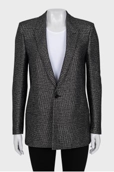 Straight-cut jacket with lurex