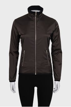 Slim-fit jacket with a zipper