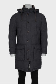 Men's gray down jacket